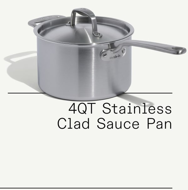 4QT Stainless Clad Sauce Pan