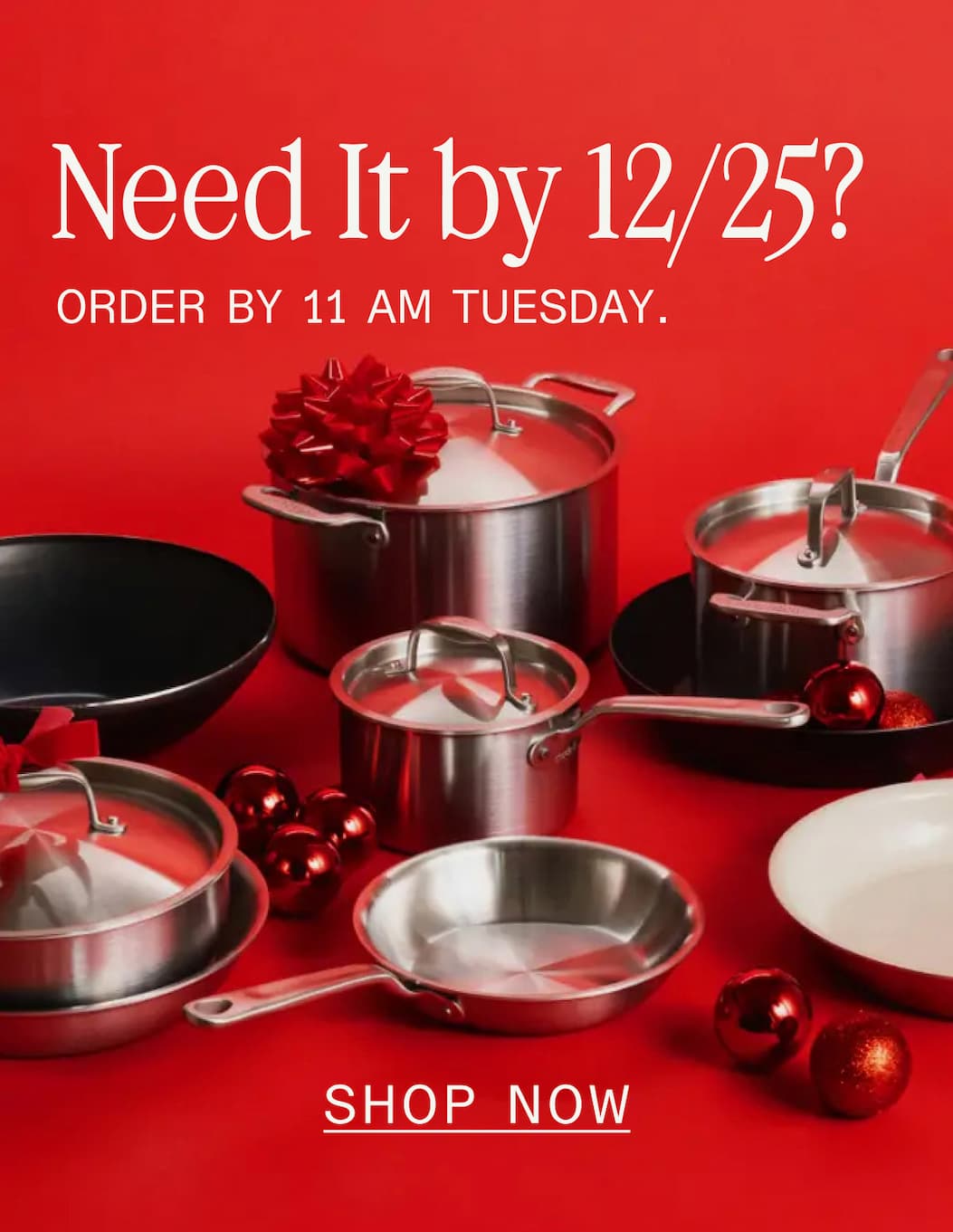 Need It by 12/25? Order by 11 AM Tuesday. -- SHOP NOW