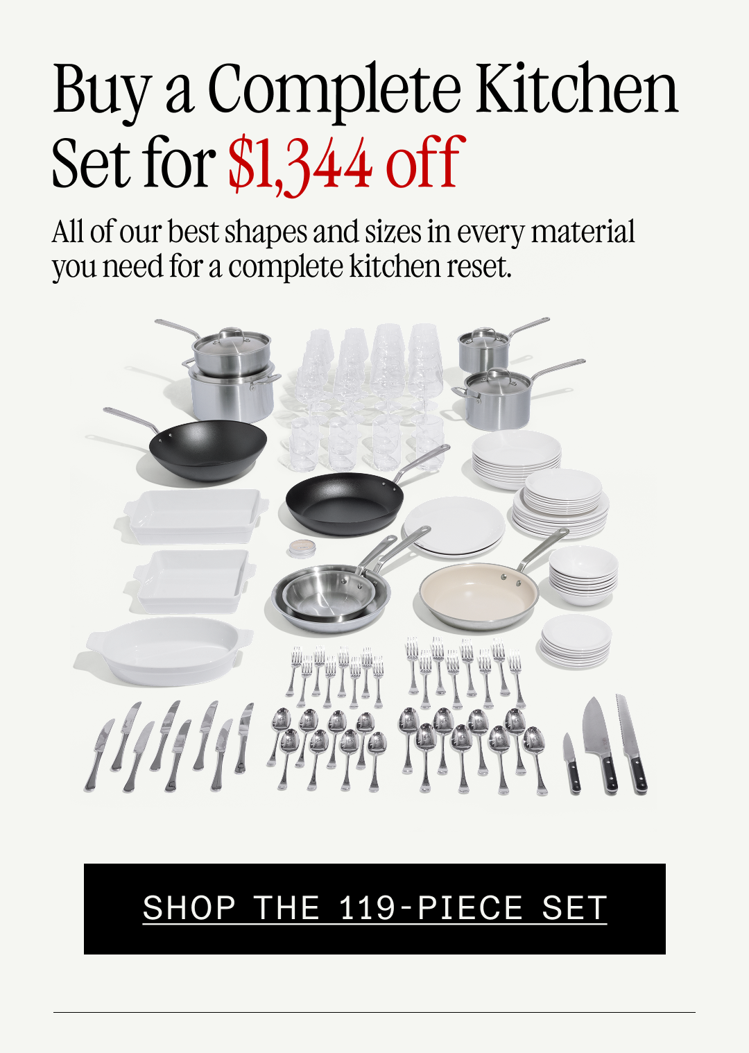 COMPLETE KITCHEN SET - $1,344 OFF