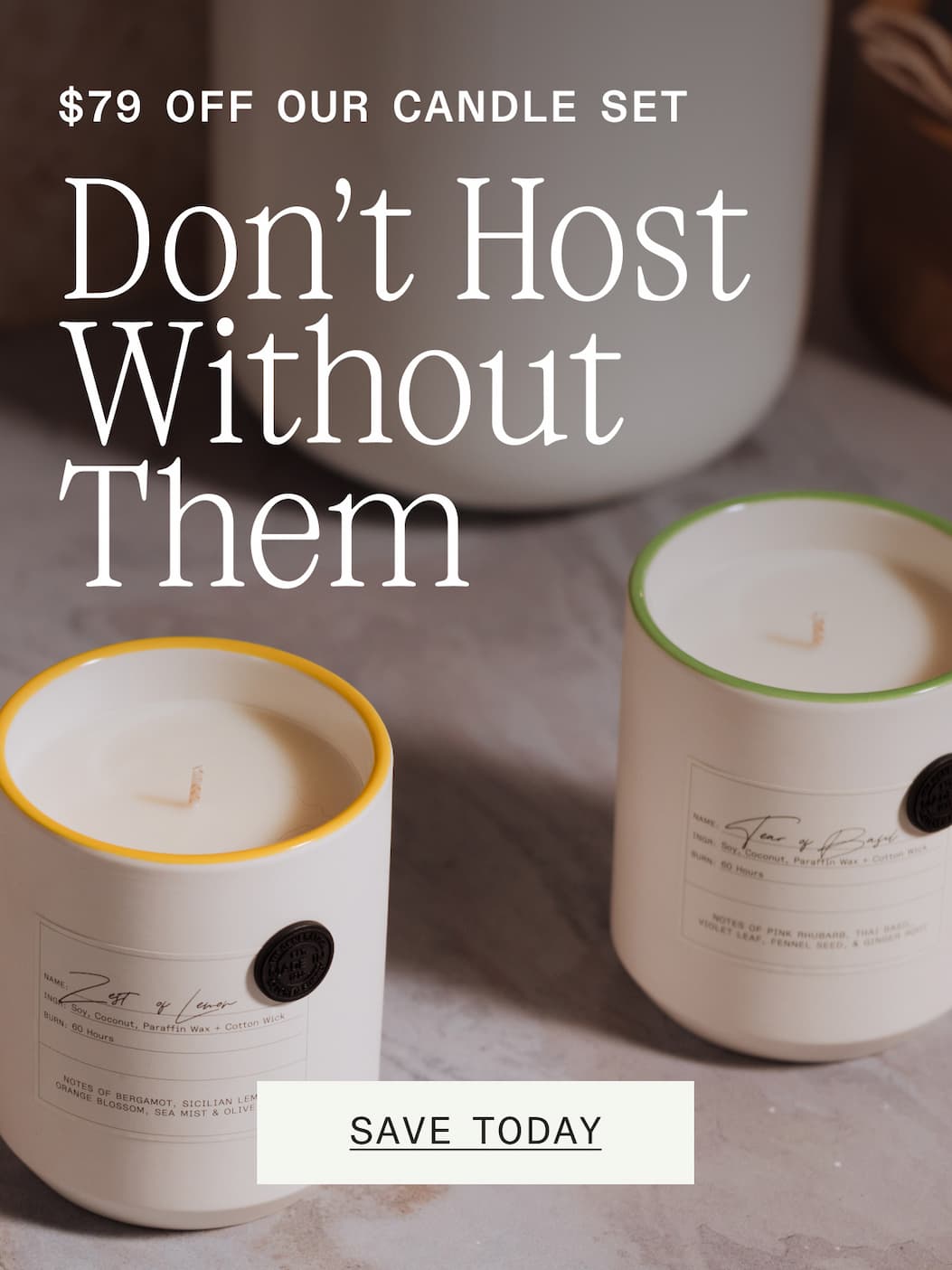 $79 Off Our Candle Set -- Don’t Host Without These -- SAVE TODAY