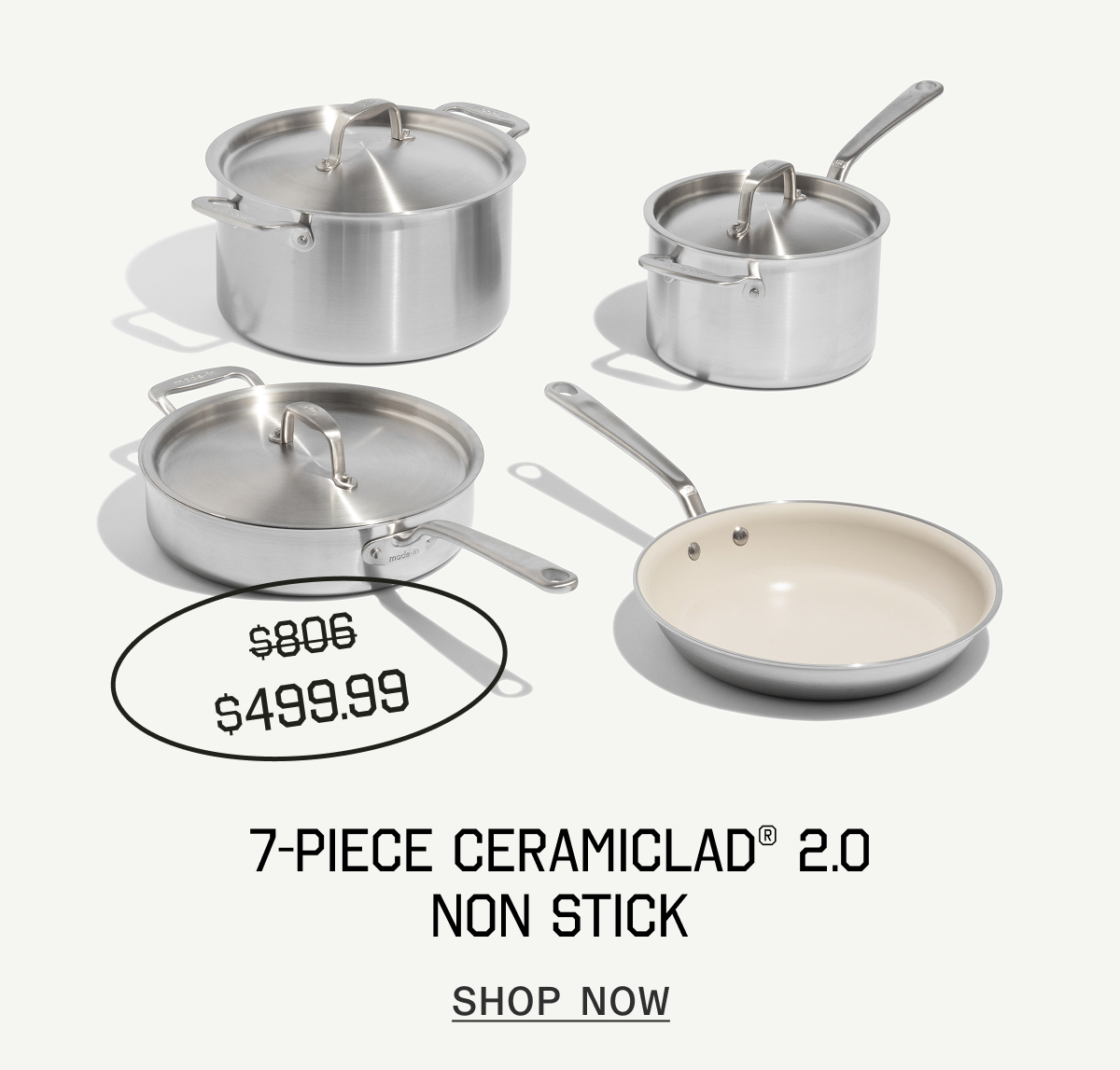 7-Piece CeramiClad® 2.0 Non Stick Cookware Set - Shop Now