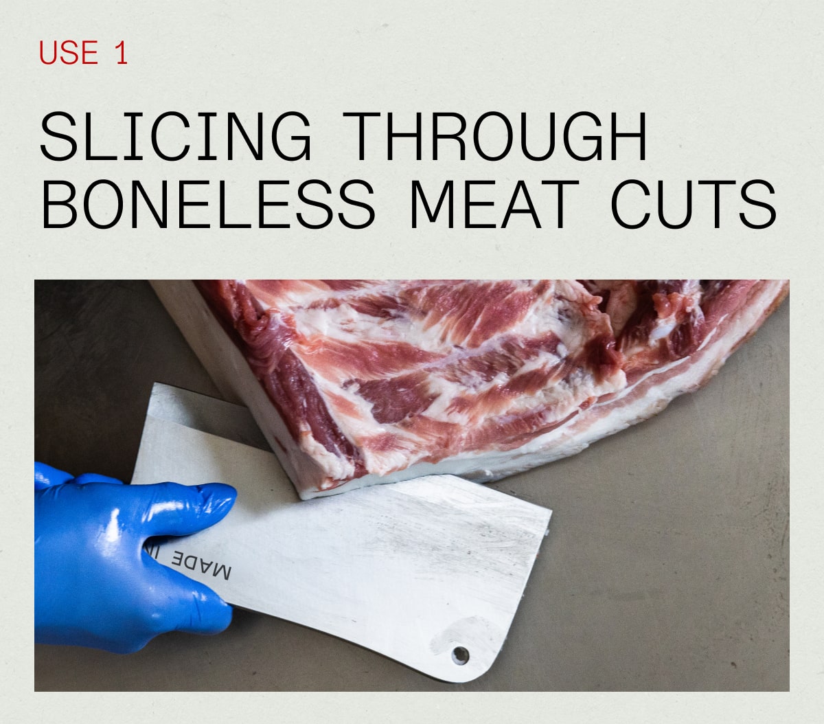 Sliving thru Boneless Meat uts