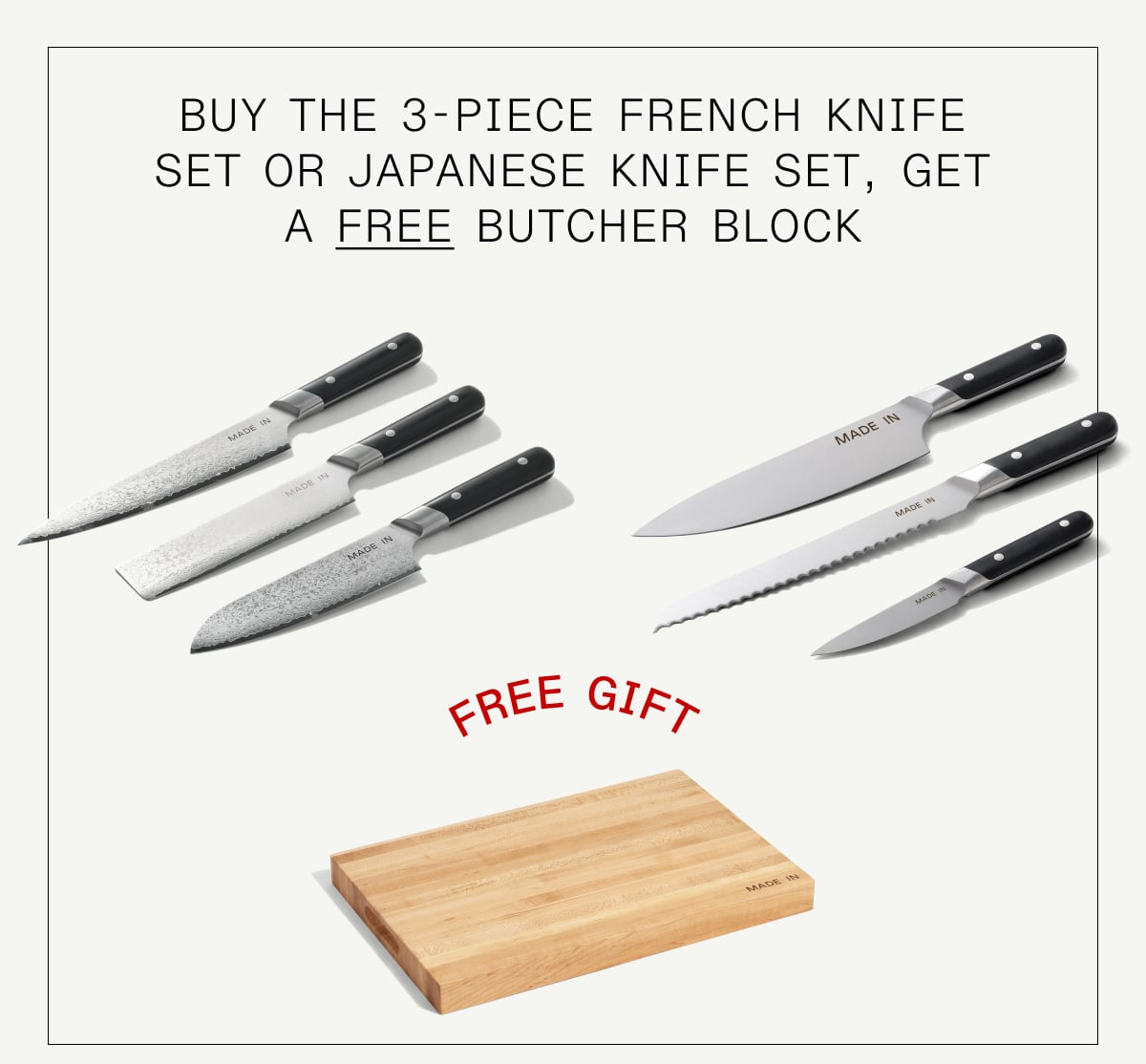 Black Friday Sale. For the Seasoned Chef. Shop the Japanese Knives Set. Free Gift.