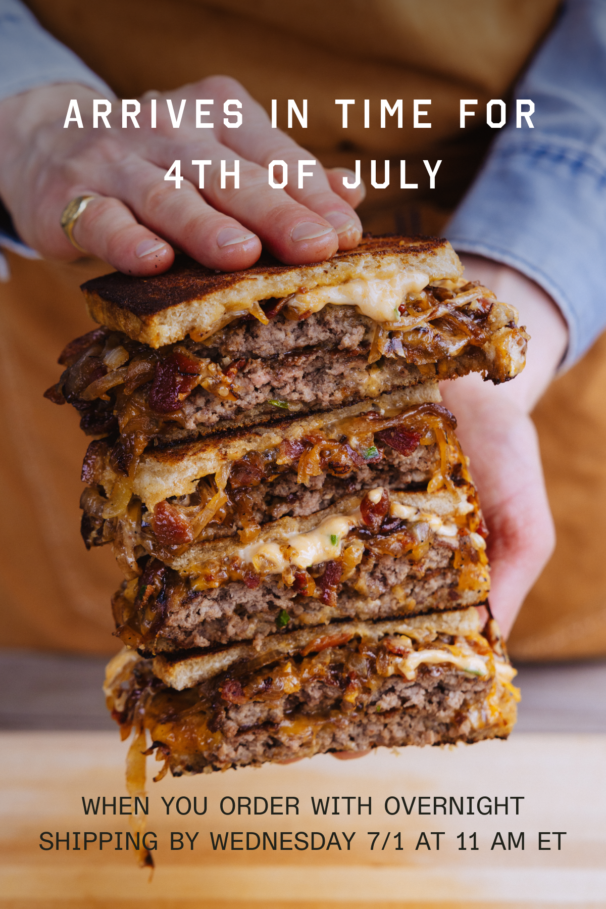 Order with overnight shipping by 11 AM ET on Wednesday 7/1 to get it in time.