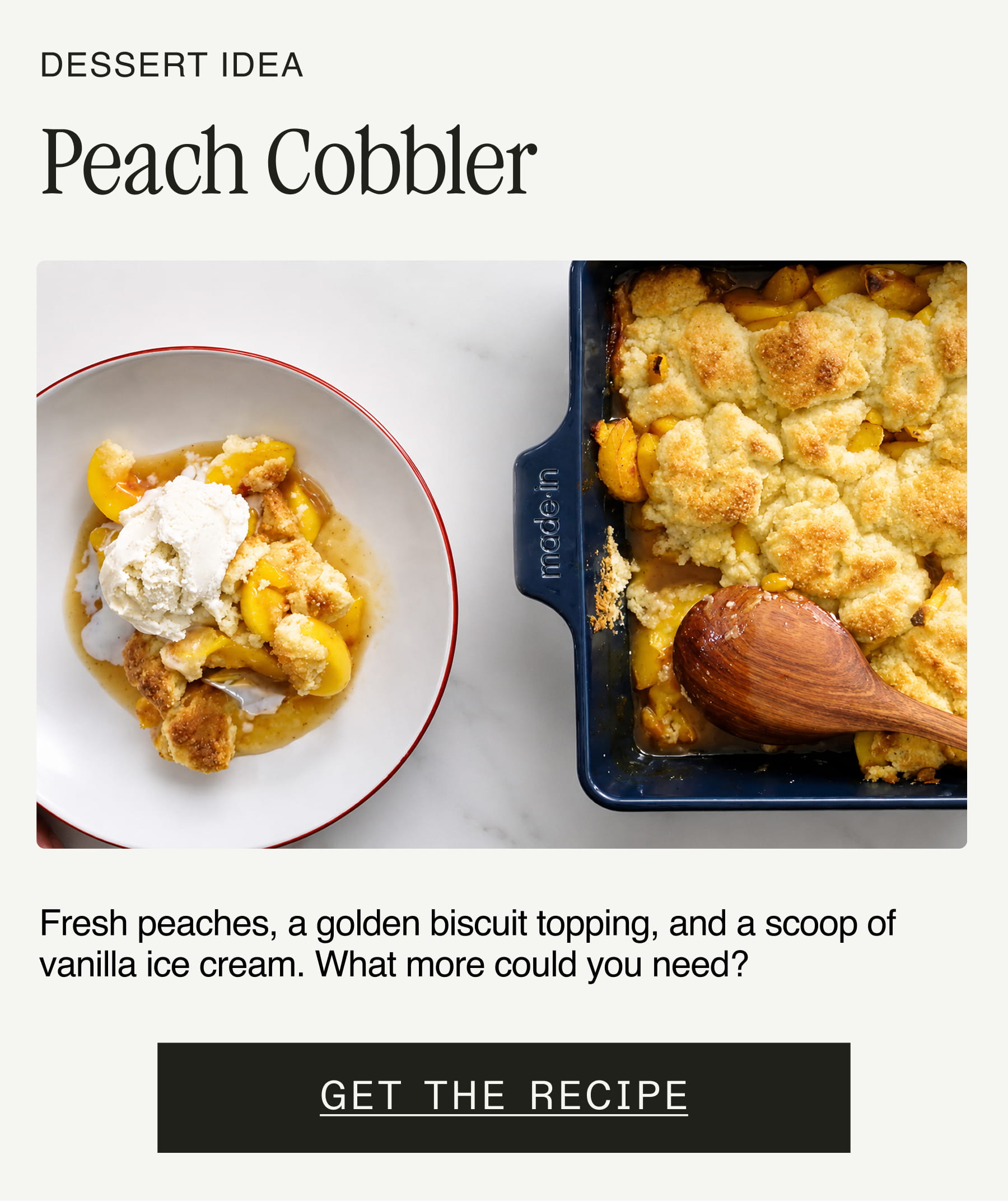 Get the Recipe | Peach Cobbler