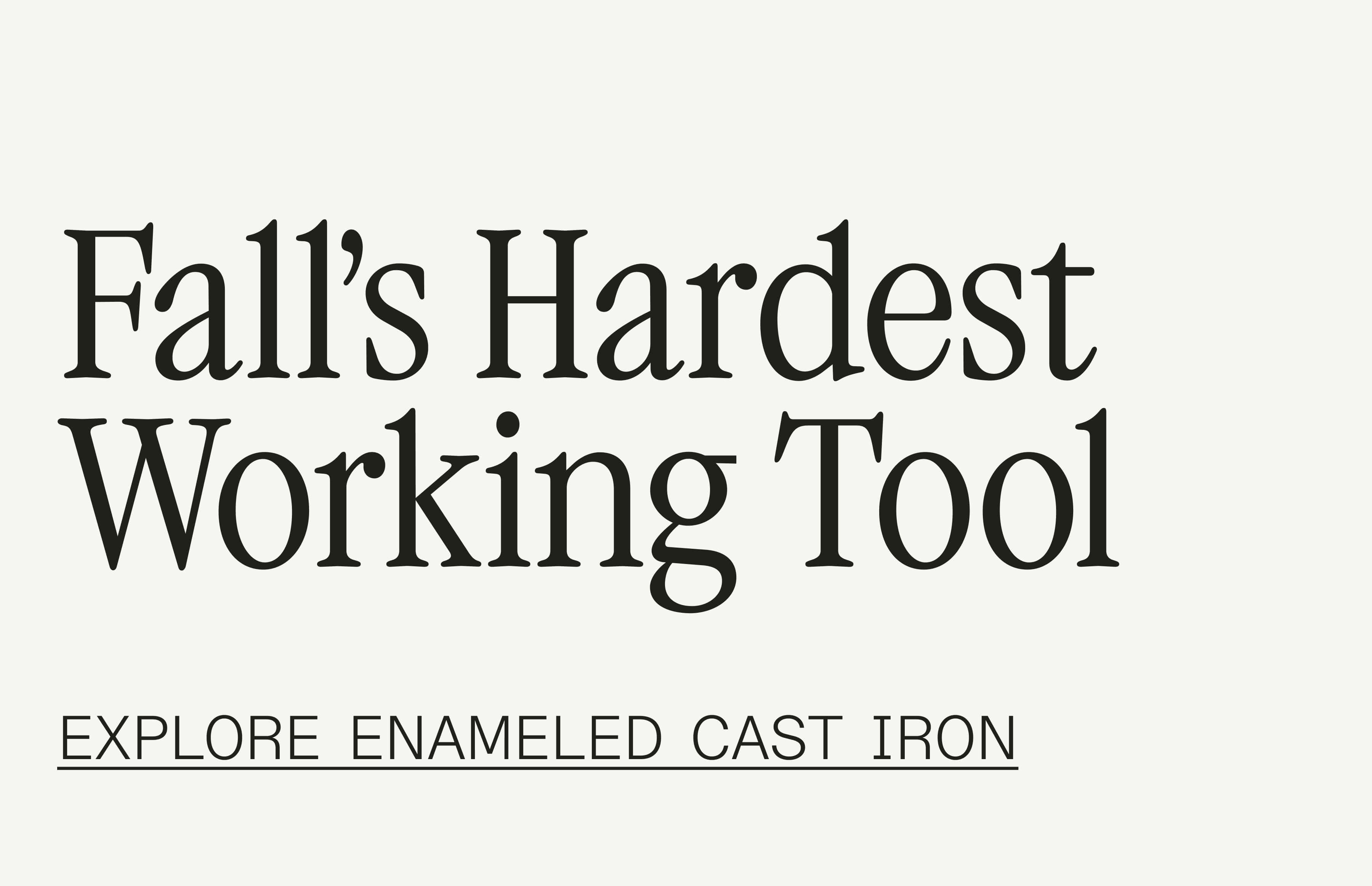 Fall's Hardest Working Tool | Explore Enameled Cast Iron Fall's Hardest Working Tool | Explore Enameled Cast Iron