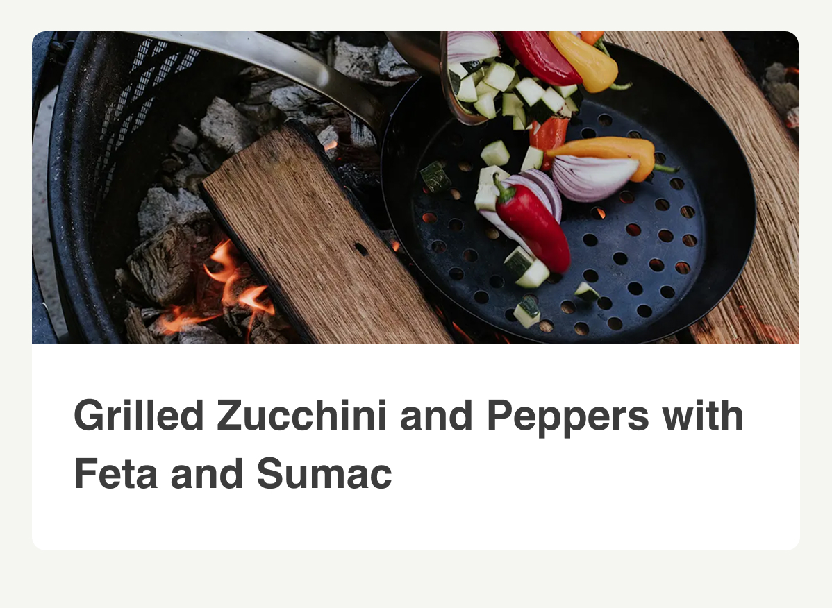 GRILLED ZUCCHINI AND PEPPERS WITH FETA AND SUMAC