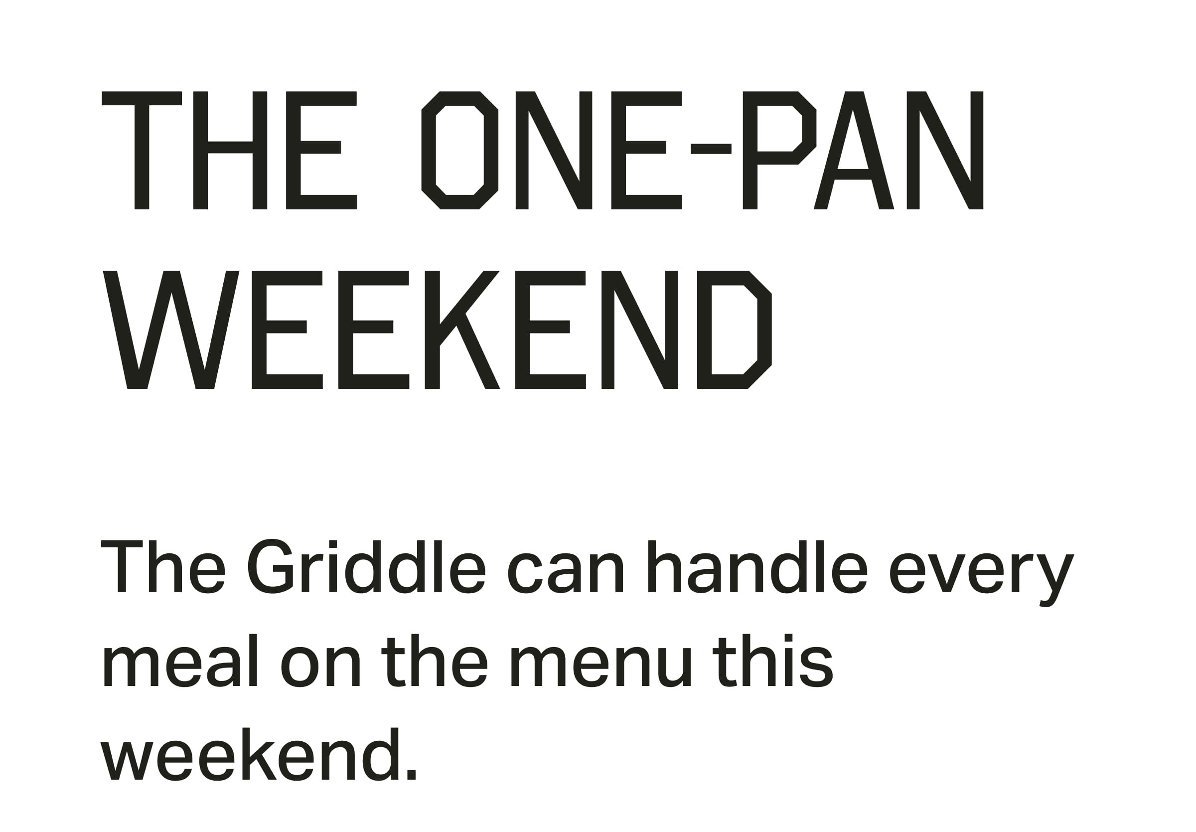 The One-Pan Weekend | Shop Carbon Steel Griddle Set
