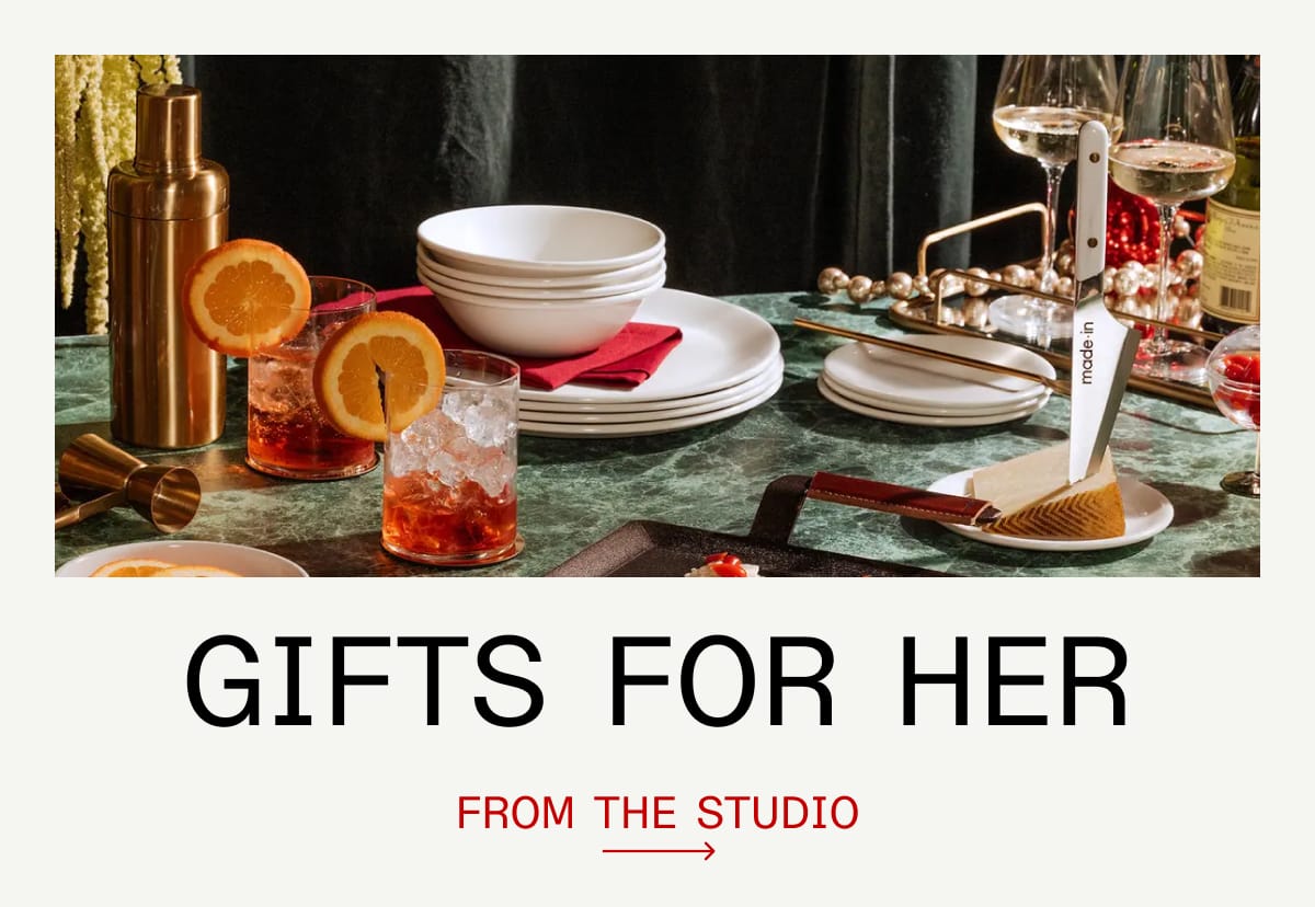 Gifts for her. From the Studio