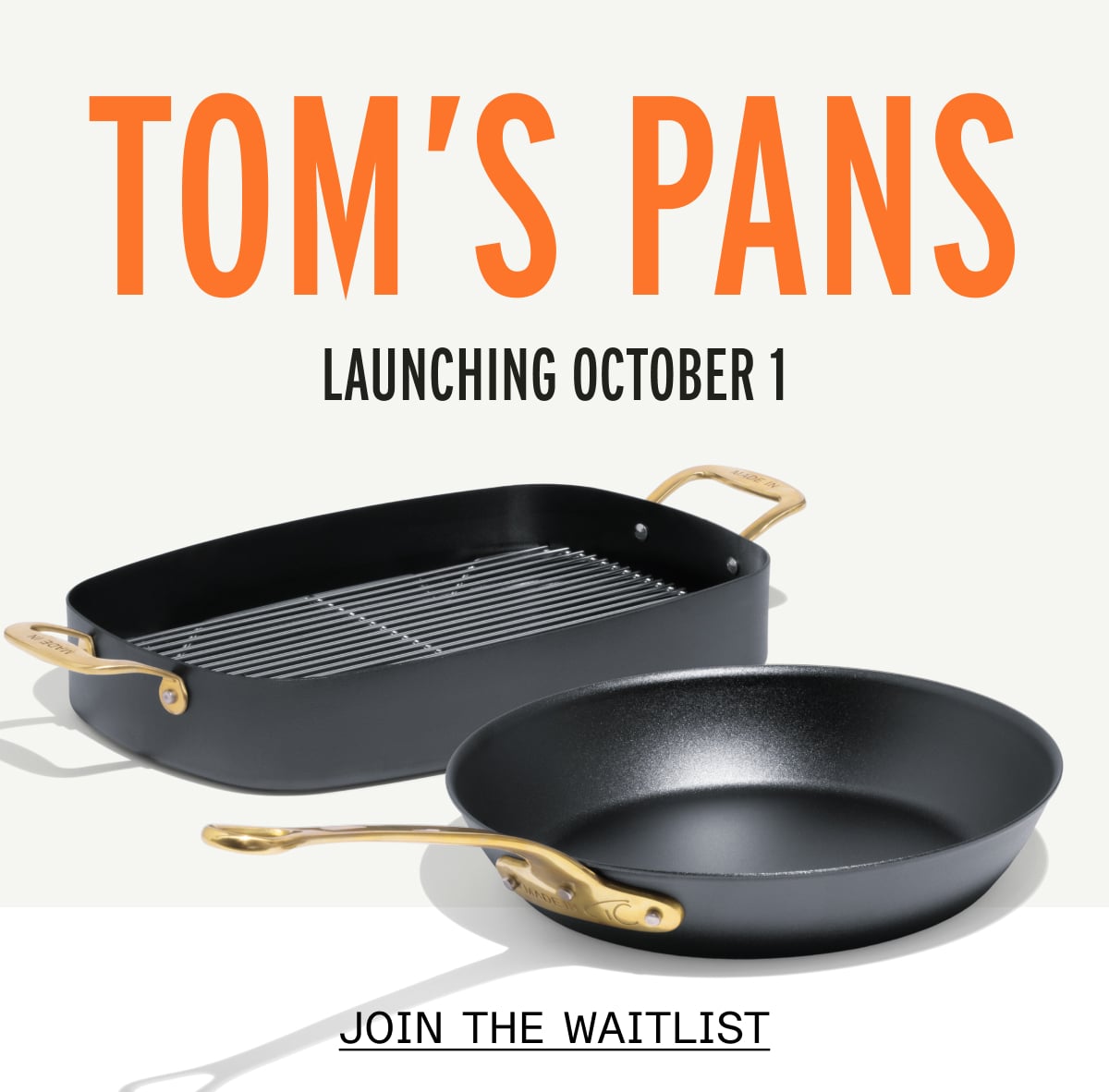 Tom's Pans: Launching October 1 Tom's Pans: Launching October 1