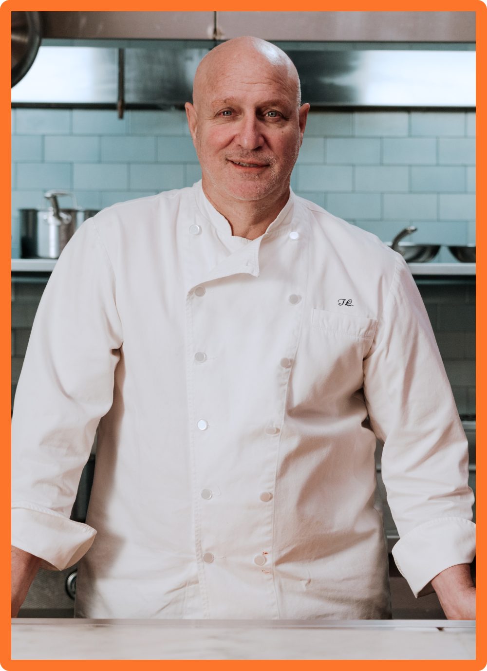 Chef Tom Colicchio in the kitchen