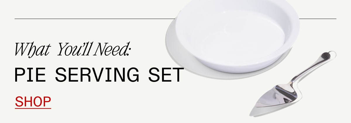 CHEF AMANDA ROCKMAN'S Chocolate Pye Pecan Pie-- What You'll Need: PIE SERVING SET -- SHOP