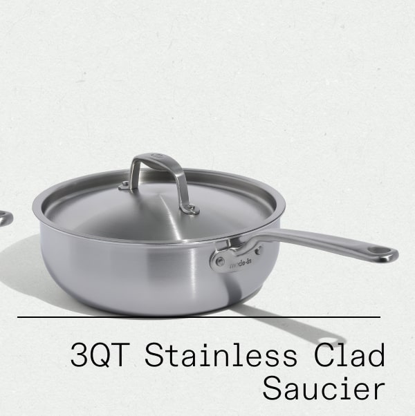 3QT Stainless Clad Saucier