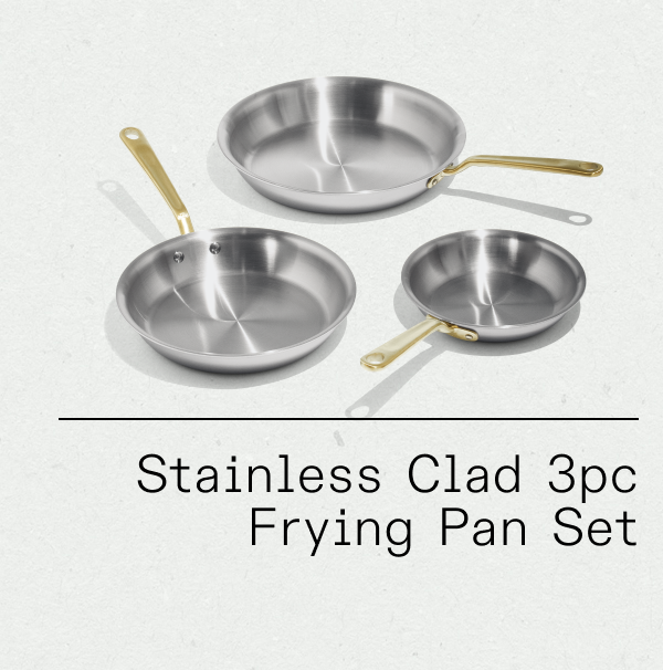 STAINLESS CLAD 3PC FRYING PAN SET