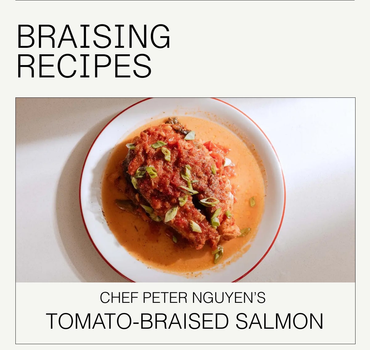 Braising Recipes: Chef Peter Nguyen's Tomato-Braised Salmon