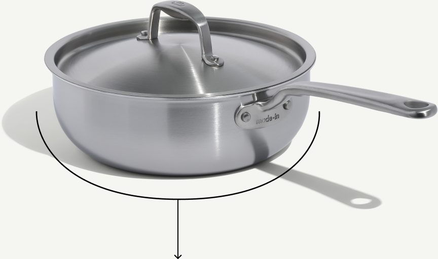 Diagram of the Saucier's rounded base and high walls