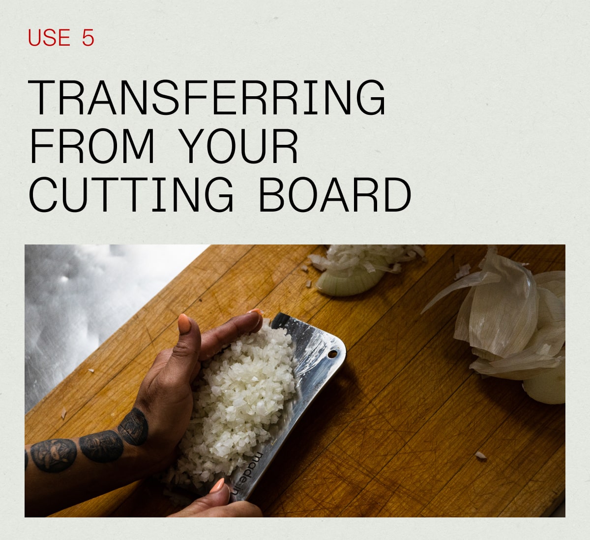 Transferring From Your Cutting Board
