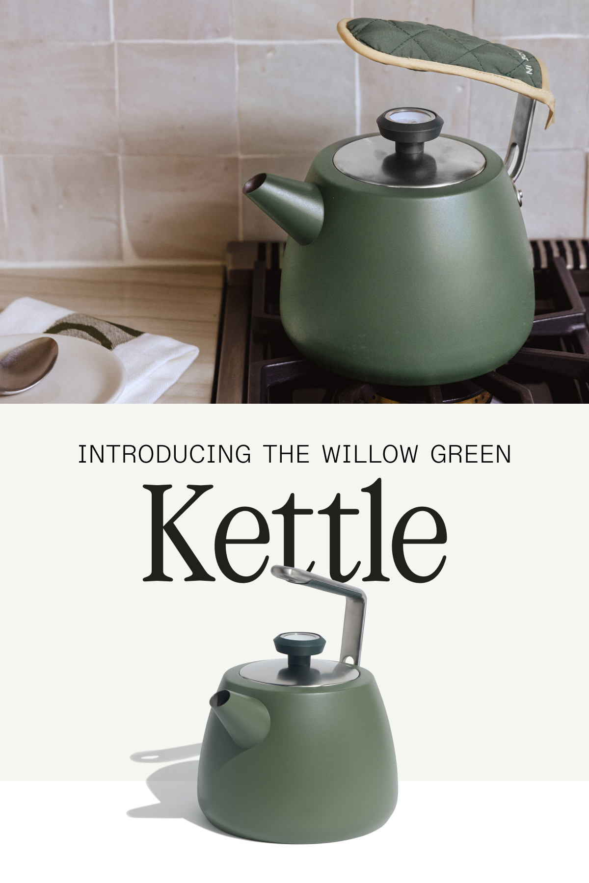 New to the Willow Green Collection Kettle & Chef Towel