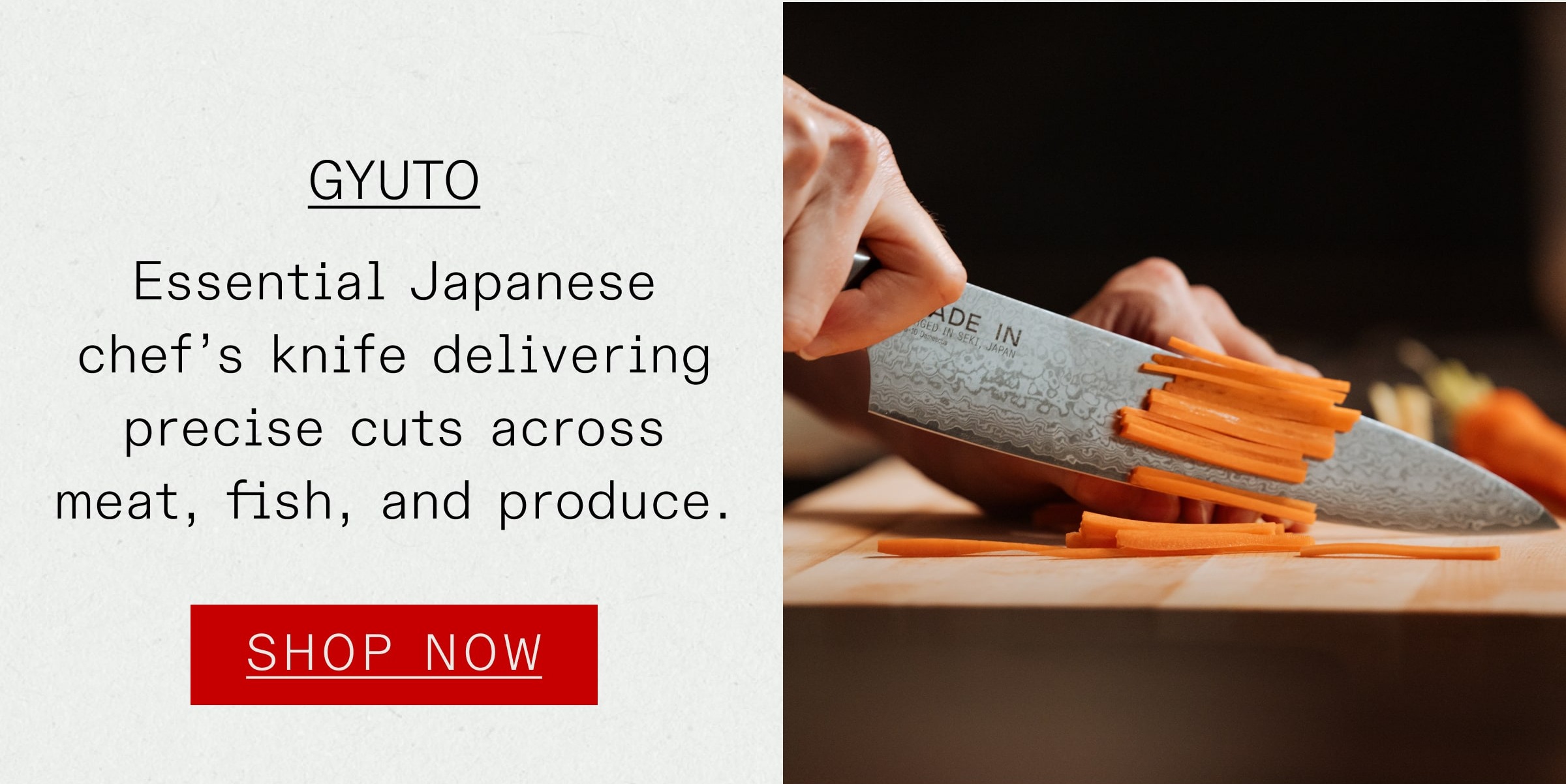 Gyuto - Essential Japanese chef's kitchen knife delivering precise cuts across meat, fish, and produce.