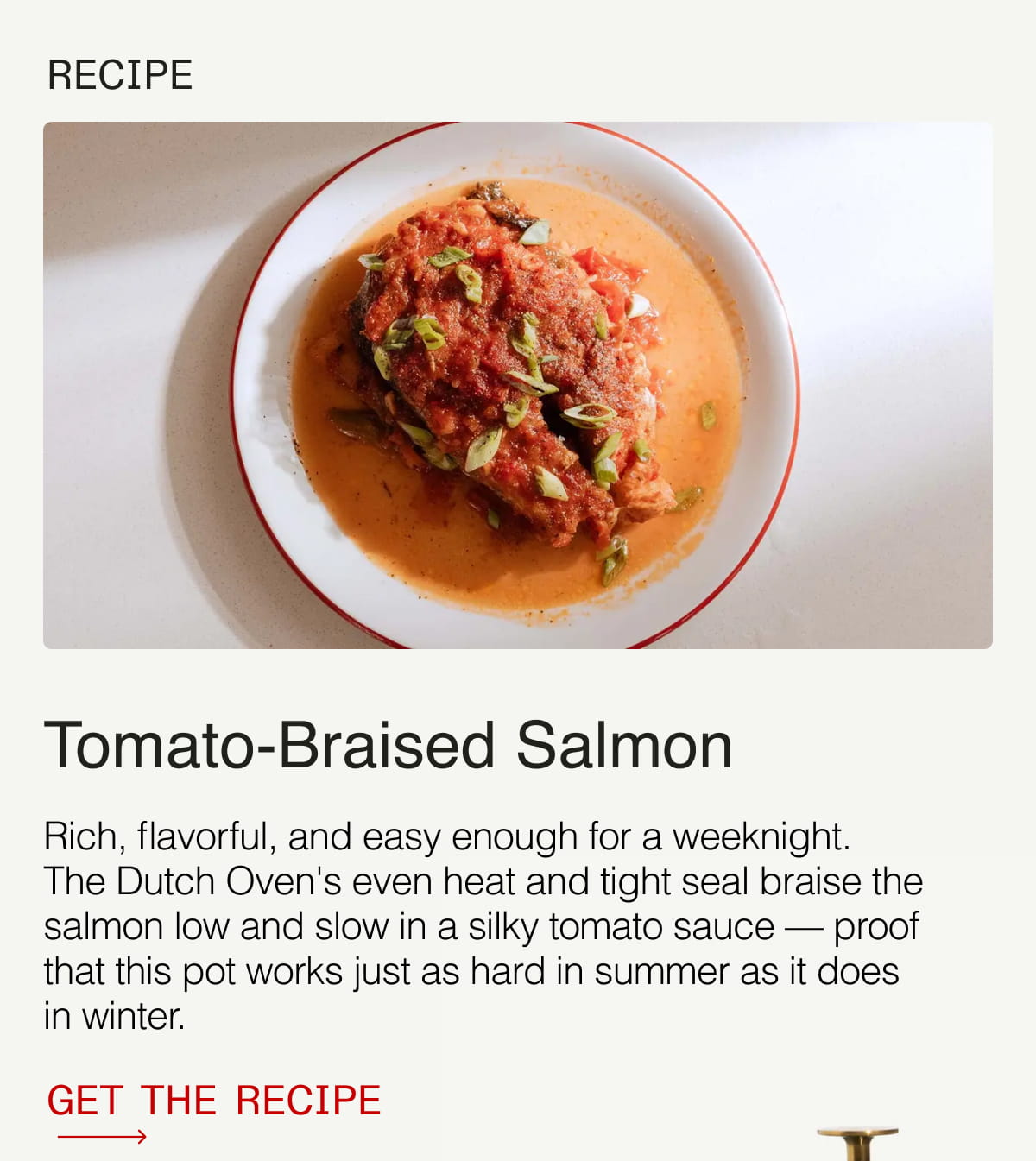 Get The Recipe - Tomato-Braised Salmon