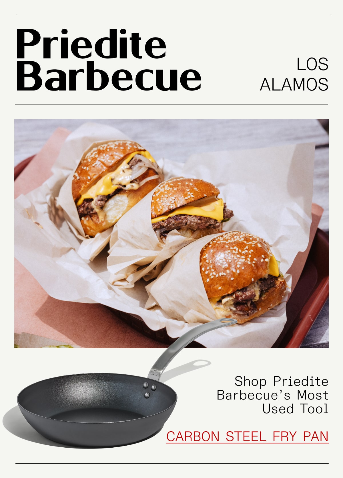 Priedite Barbecue LOS ALAMOS Carbon Steel Fry Pan