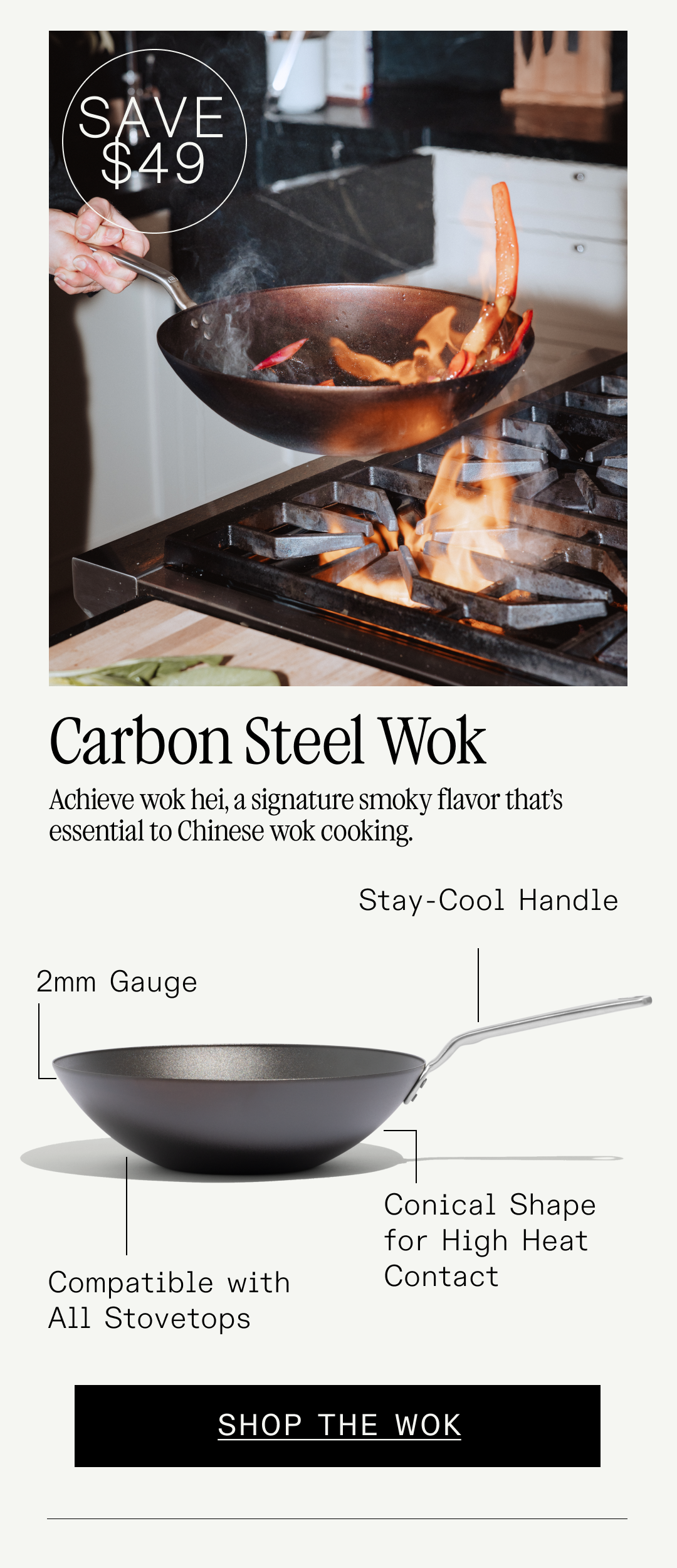 CARBON STEEL WOK