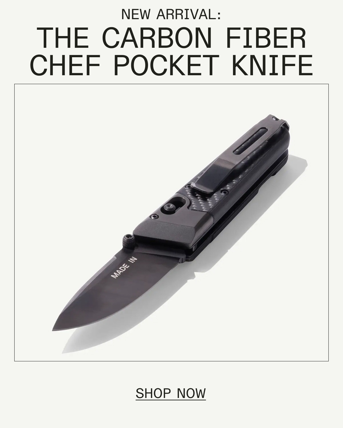 New Arrival: The Carbon Fiber Chef Pocket Knife