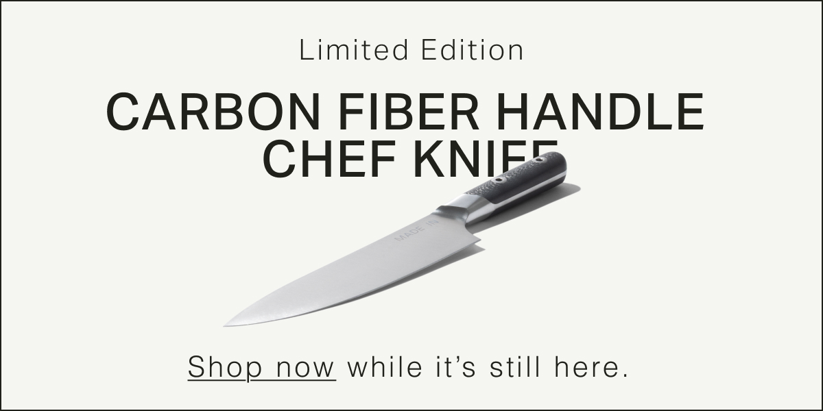 LIMITED EDITION CARBON FIBER HANDLE CHEF KNIFE - SHOP NOW WHILE IT'S STILL HERE