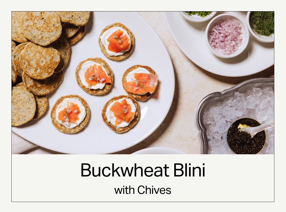 Buckwheat Blini with Chives