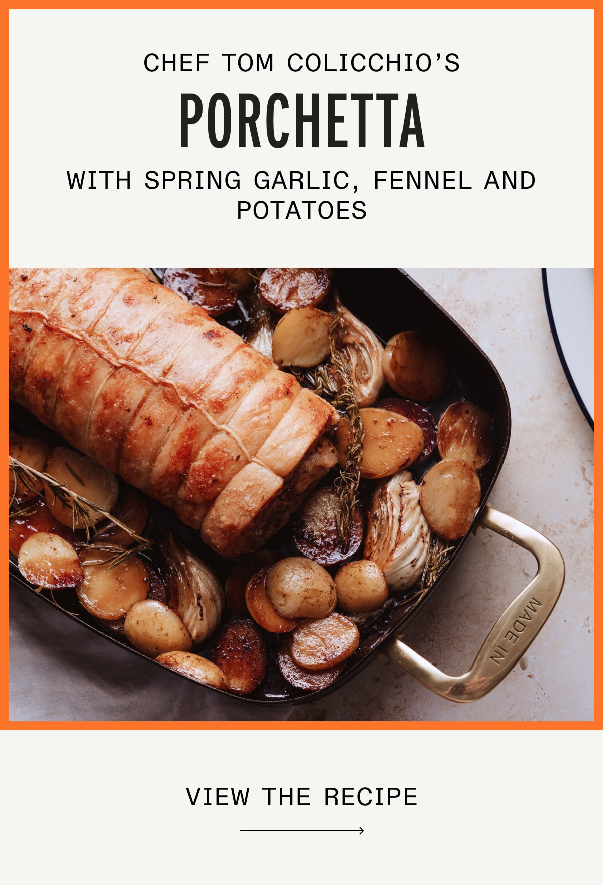 chef tom colicchio’s porchetta with spring garlic, fennel and potatoes chef tom colicchio’s porchetta with spring garlic, fennel and potatoes