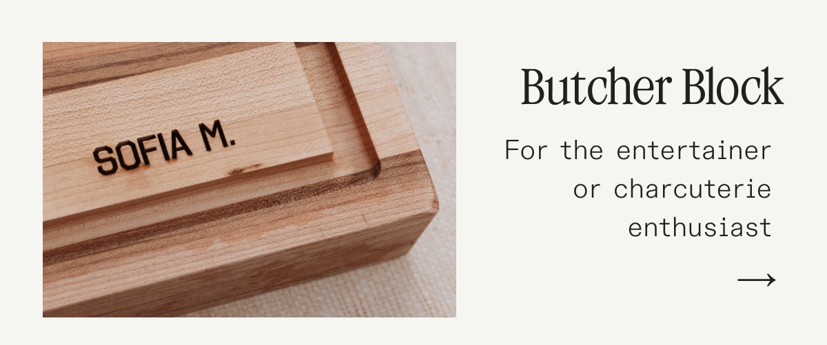 Butcher Block For the entertainer or charcuterie enthusiast
