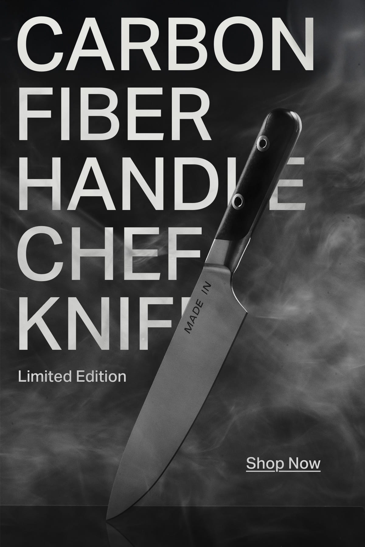 Introducing the Limited Edition Carbon Fiber Handle Chef Knife