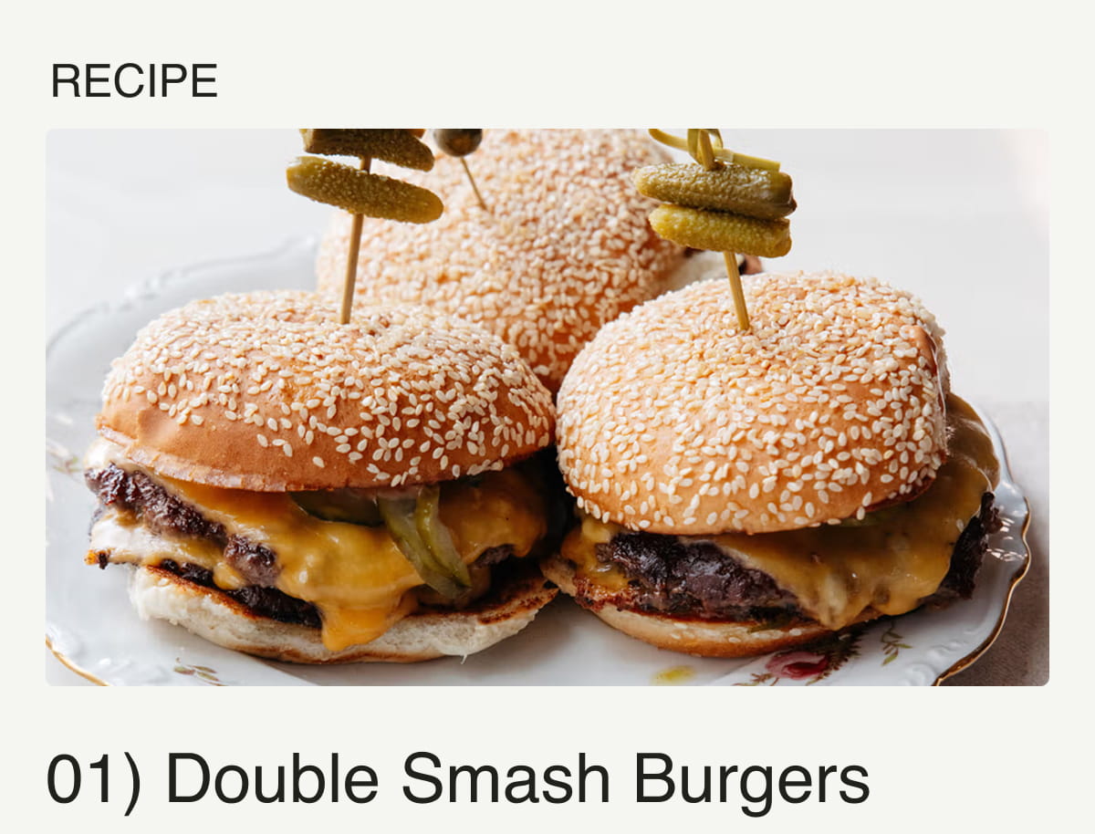 Recipe - Double Smash Burgers