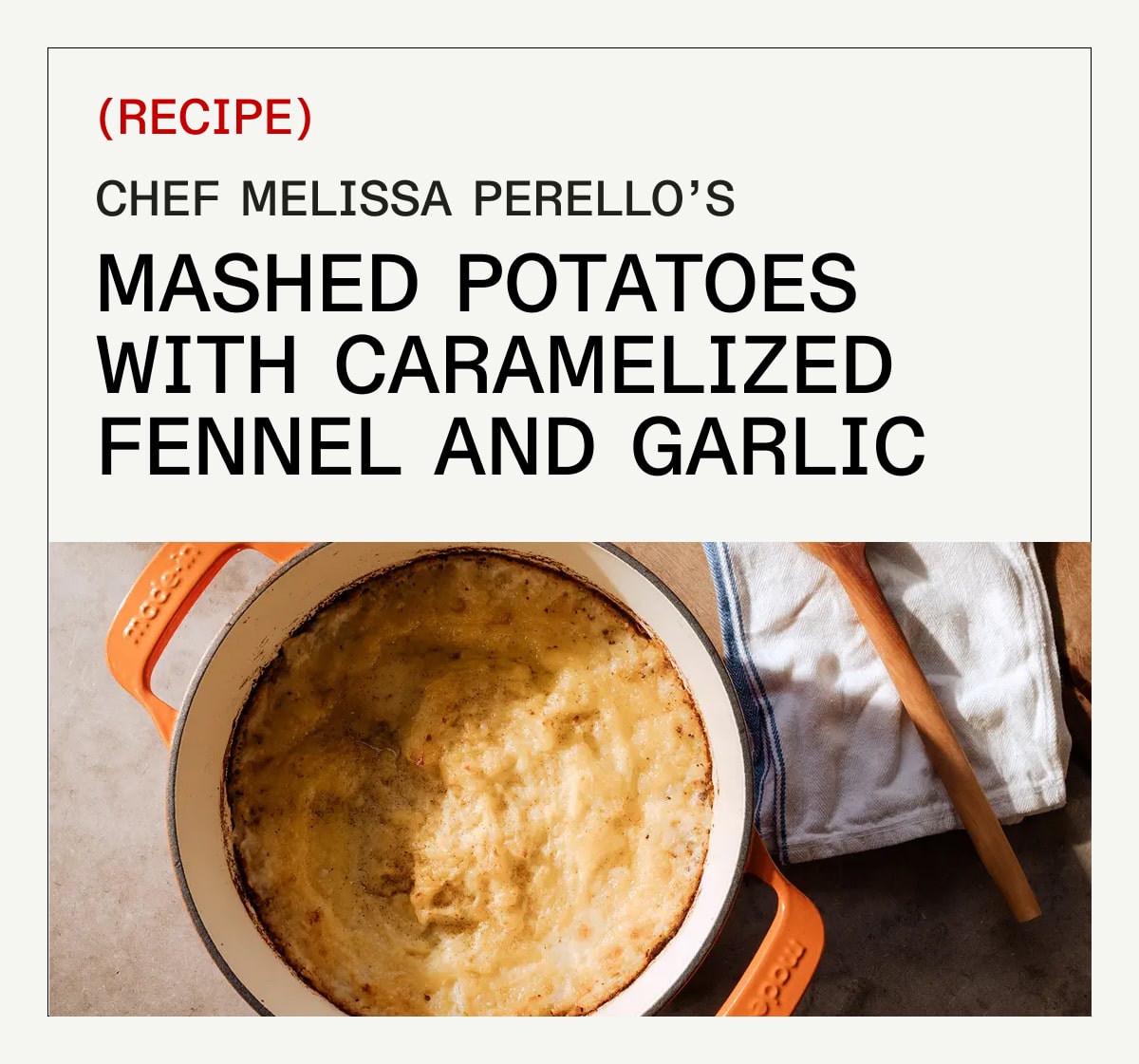 CHEF MELISSA PERELLO'S: Mashed Potatoes with Caramelized Fennel & Garlic CHEF MELISSA PERELLO'S: Mashed Potatoes with Caramelized Fennel & Garlic