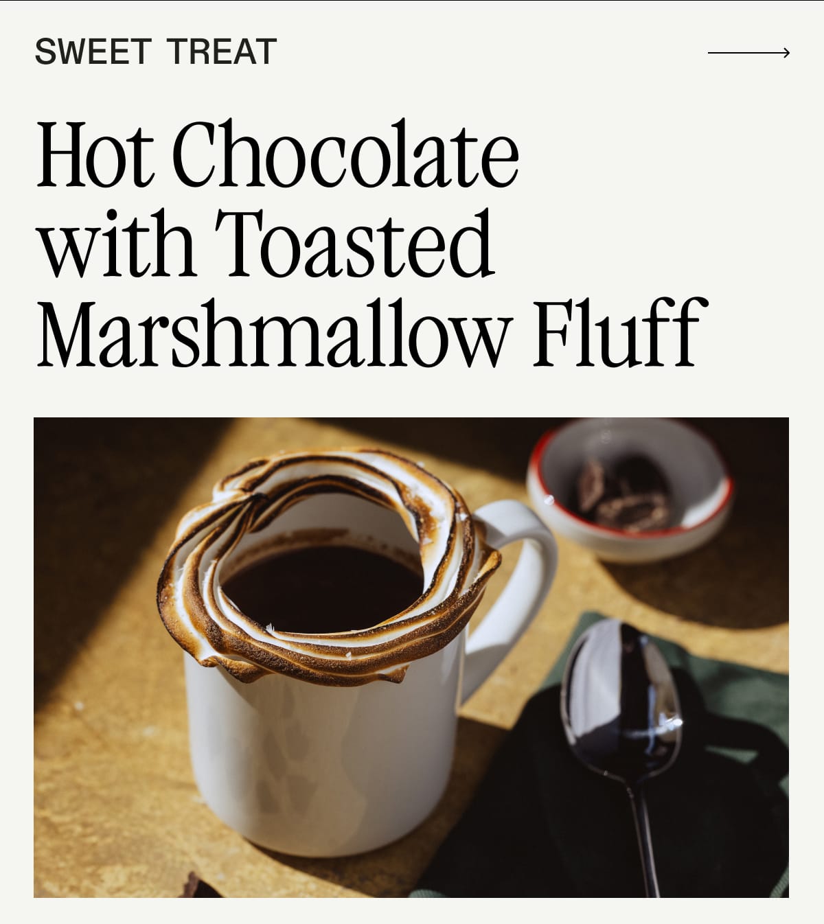 Sweet Treat: Hot Chocolate with Toasted Marshmallow Fluff
