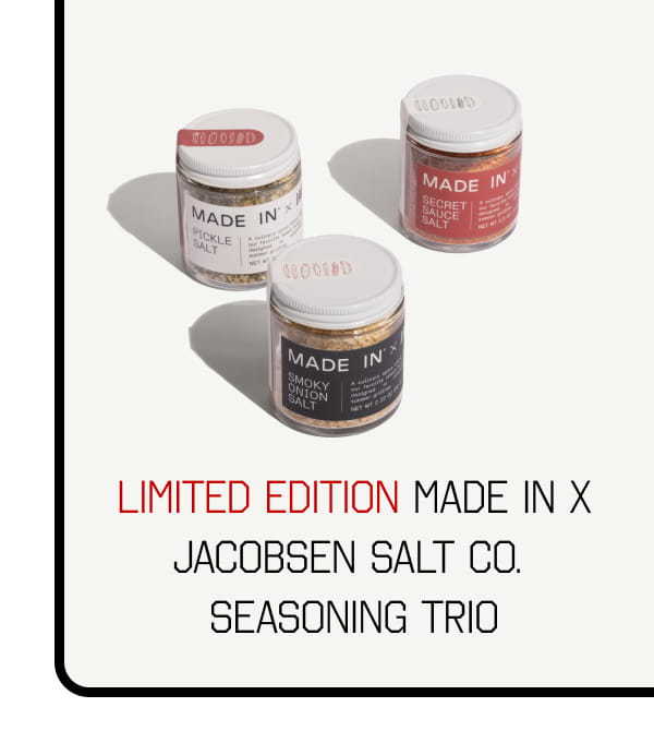Limited Edition - Made In x Jacobsen Salt Co. Seasoning Trio