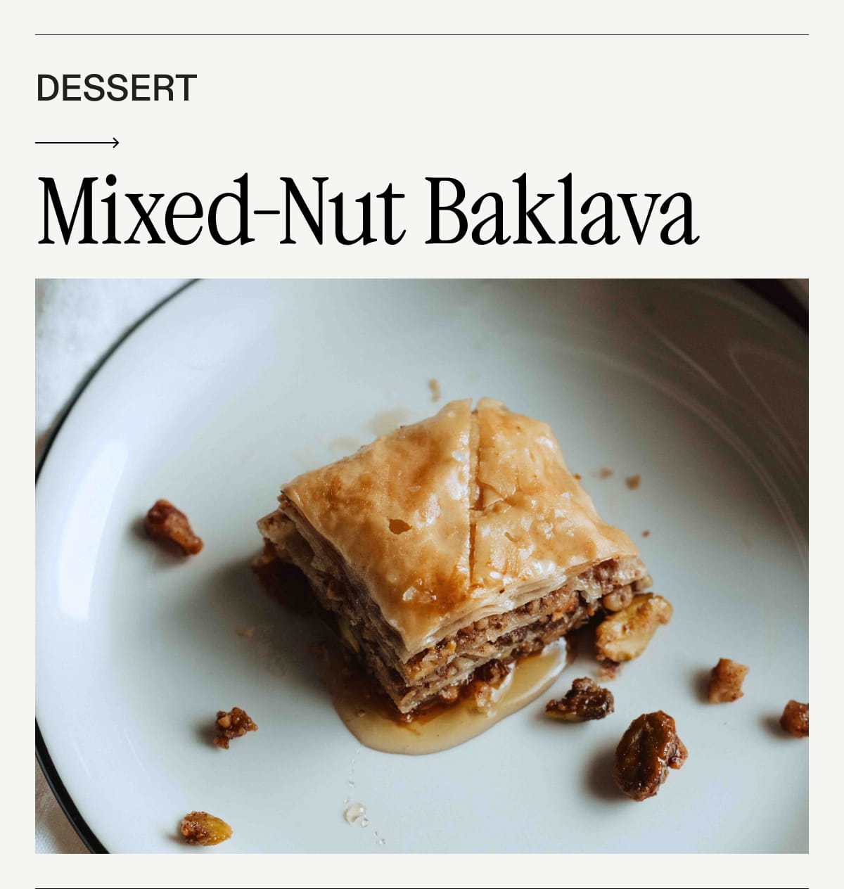 Dessert. Mixed-Nut Baklava