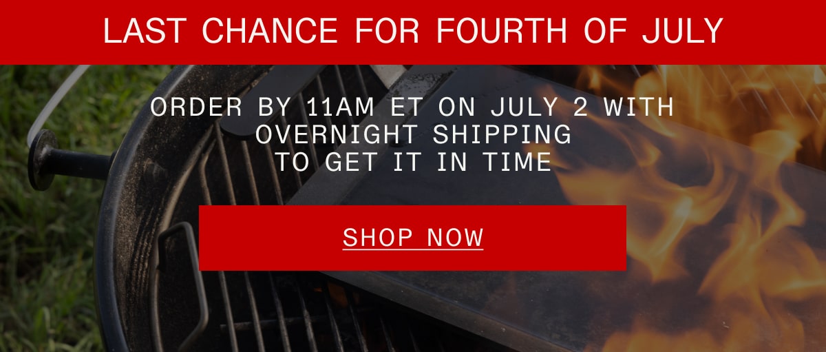 Last Chance for 4th of July: Order by 11 AM Eastern on July 2 with overnight shipping to get it in time!