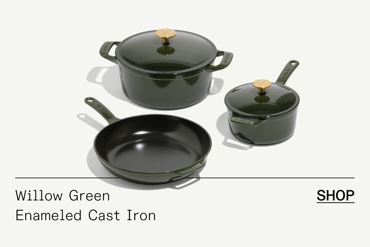 WILLOW GREEN ENAMELED CAST IRON -- SHOP