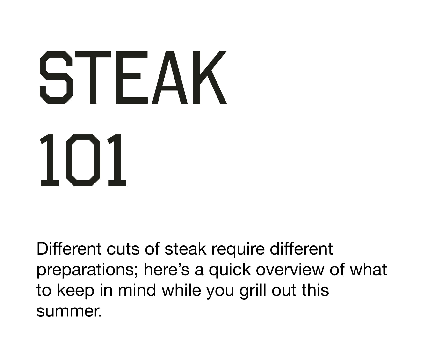 Steak 101