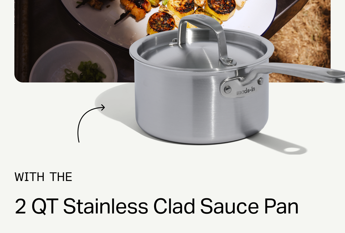 2Qt Stainless Clad Sauce Pan