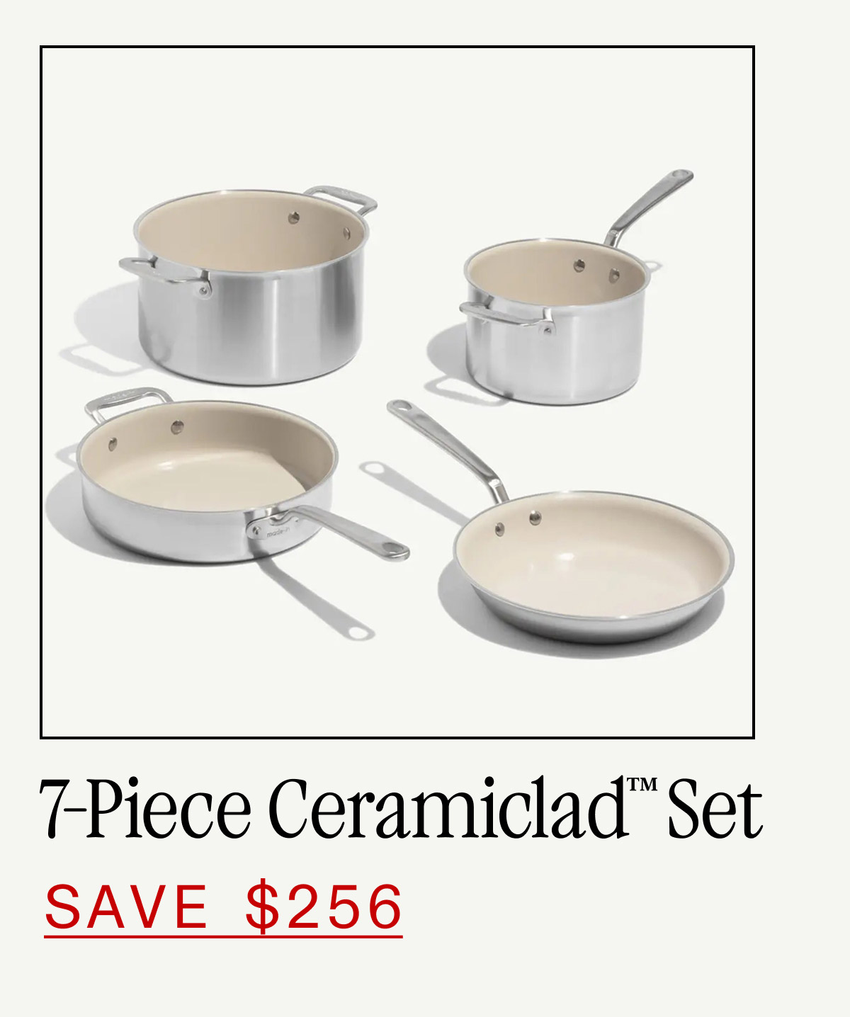 7-Piece Ceramiclad Set -- $256