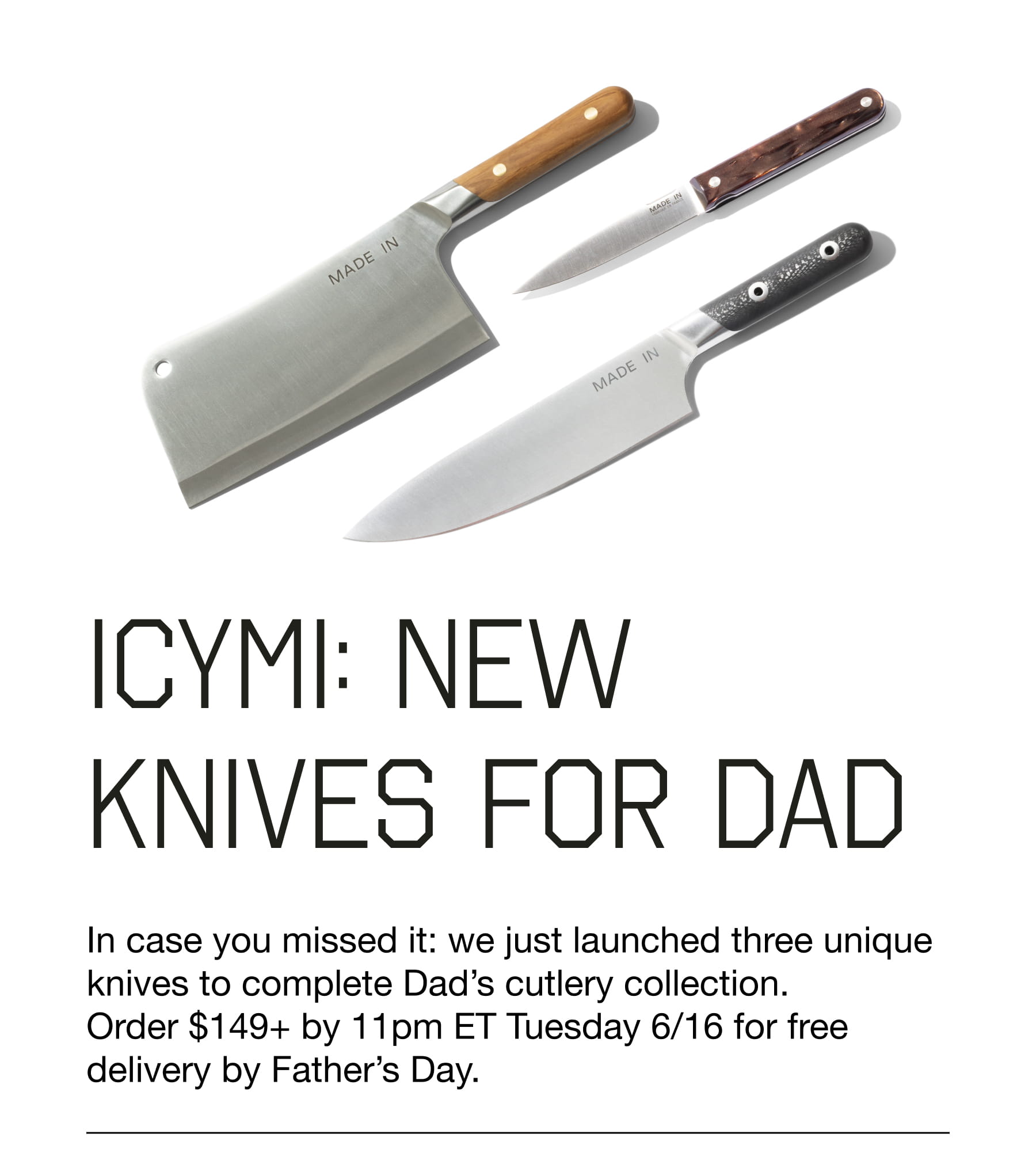 New Knives For Dad