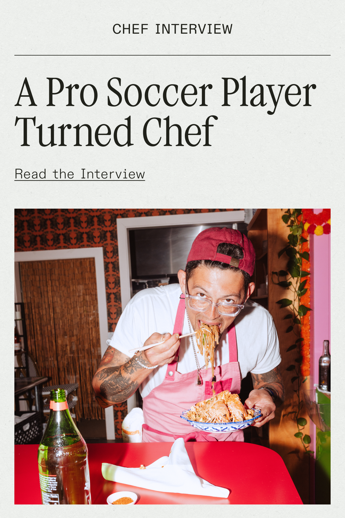 A PRO SOCCER PLAYER TURNED CHEF - READ THE INTERVIEW