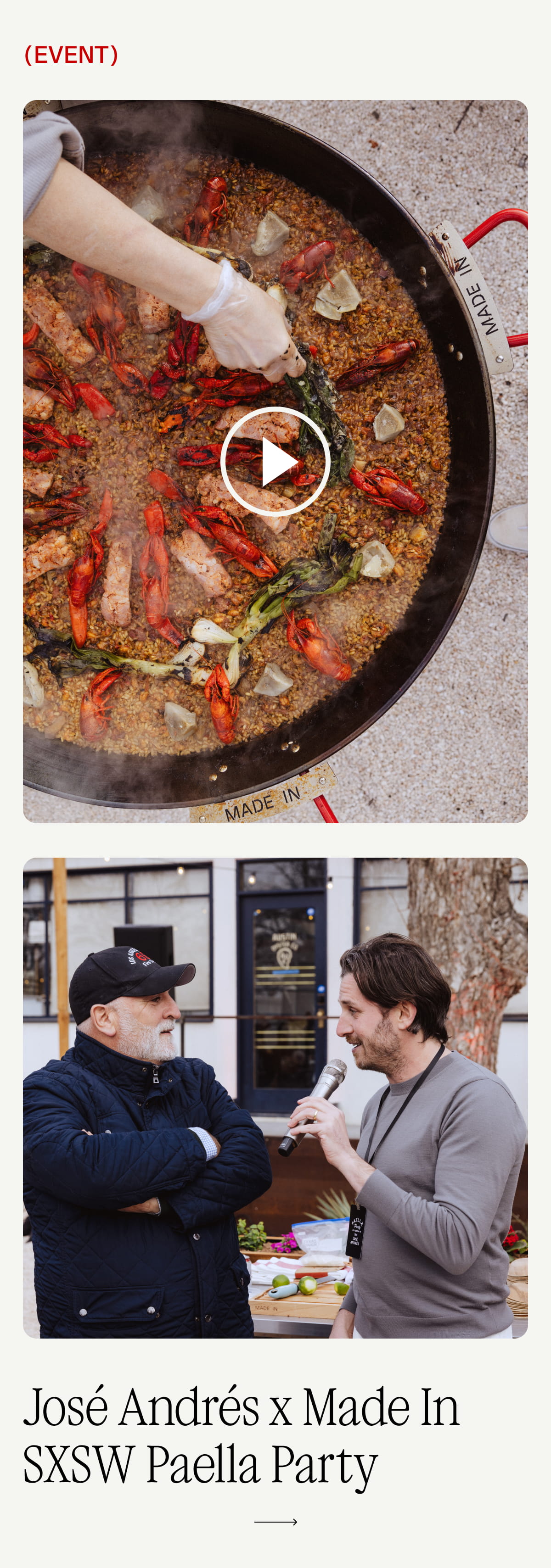 Jose Andres & Made In SXSW Paella Party