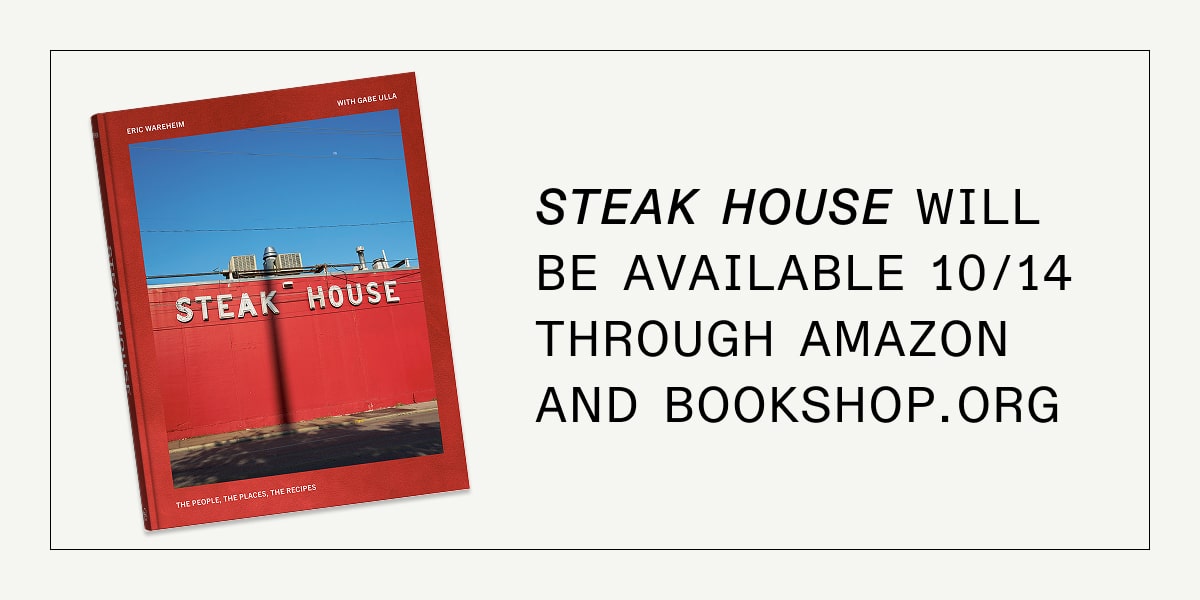 Steak house will be available 10/14 through amazon and bookshop.org Steak house will be available 10/14 through amazon and bookshop.org