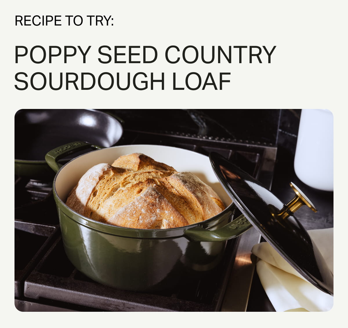 Recipe to Try: Poppy Seed Country Sourdough Loaf