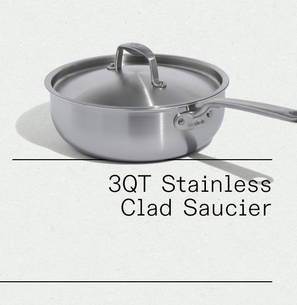3QT Stainless Clad Saucier 3QT Stainless Clad Saucier