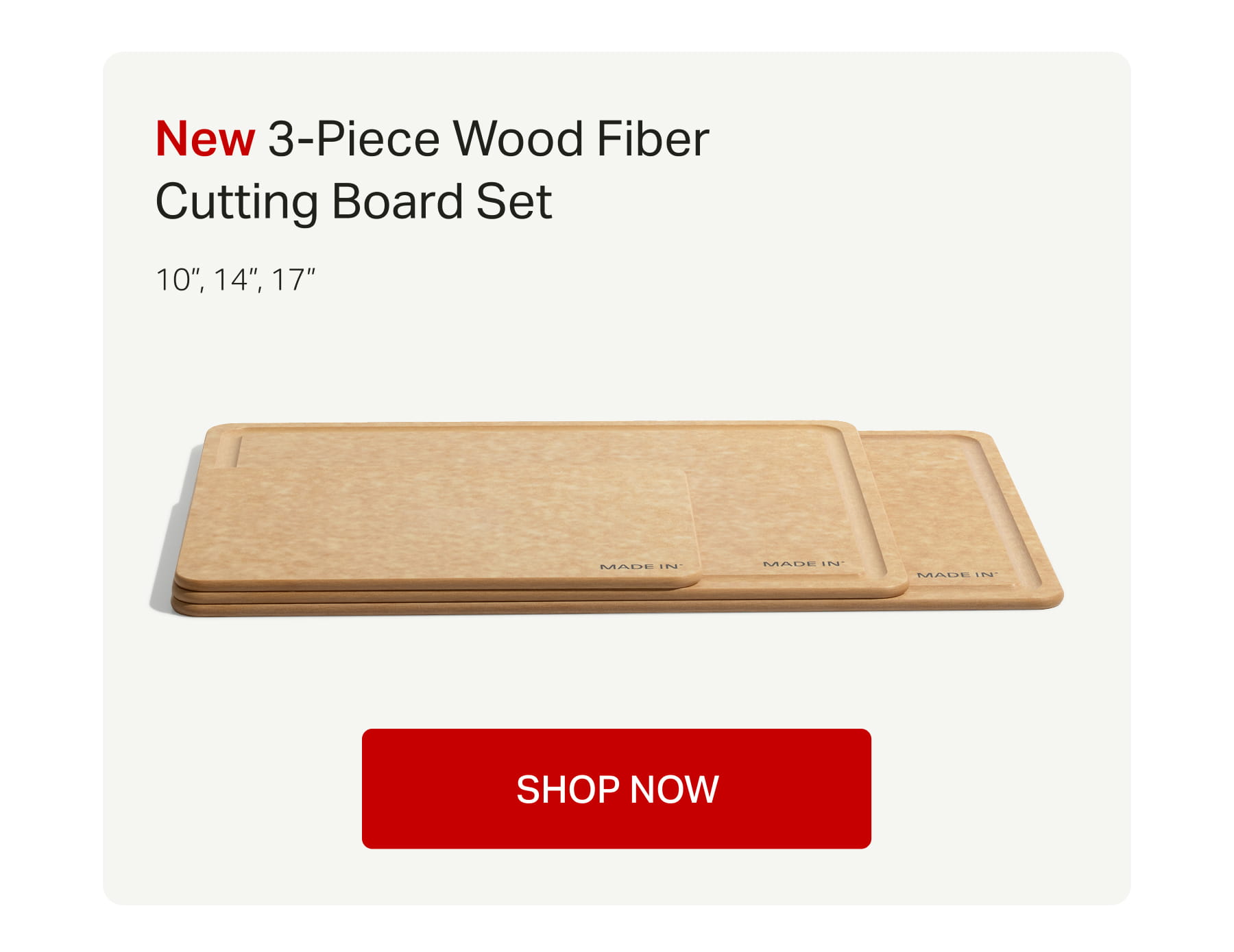 New 3-Piece Wood Fiber Cutting Board Set | Shop Now