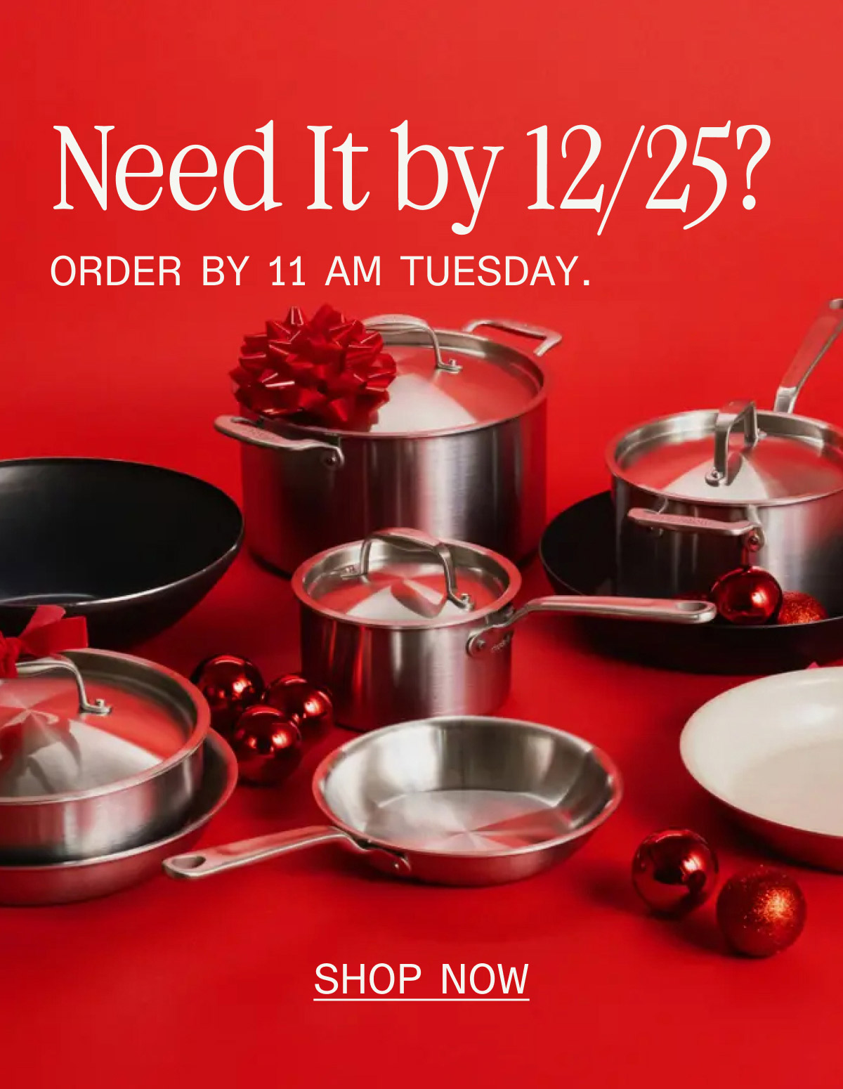 Need It by 12/25? Order by 11 AM Tuesday. -- SHOP NOW